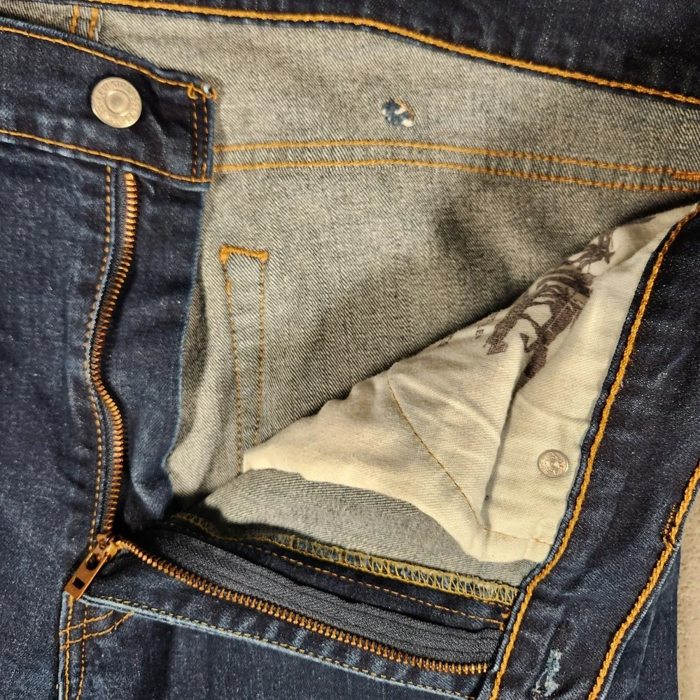 Levi's 511 Slim Fit Jeans Mens 38x32 Dark Wash Blue Excellent Stretch‎ Denim